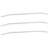 vidaXL Suporte de lona para reboques 3 unid. Prateado 102-155 cm