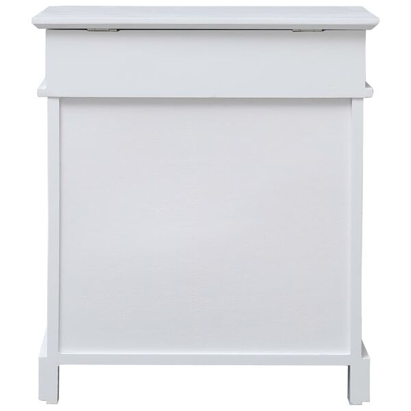 vidaXL Sapateira 50x28x58 cm madeira de paulownia branco