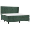 vidaXL Cama com molas/colch&atilde;o 180x200 cm veludo verde-escuro