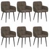 vidaXL Cadeiras de Jantar 6 unid. Couro Suede Sint&eacute;tico