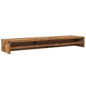 vidaXL Suporte para monitor 100x24x13 cm deriv. madeira madeira velha