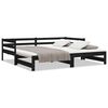 vidaXL Estrutura sof&aacute;-cama de puxar sem colch&atilde;o 90x190 cm preto