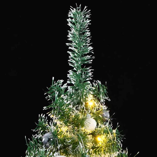 vidaXL &Aacute;rvore Natal artificial c/ 300 luzes LED, bolas e neve 210 cm
