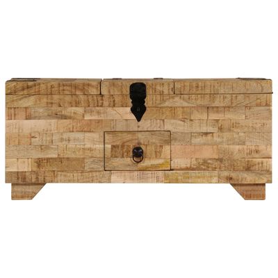 vidaXL Mesa de centro madeira de mangueira maciça 80x40x35 cm