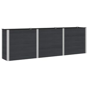 vidaXL Canteiro de jardim elevado Preto 300 x 50 x 91 cm