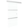 vidaXL Porta deslizante batente suave vidro ESG/alum&iacute;nio 90x205 cm