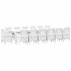 vidaXL Conjunto de Jantar para Jardim 15 pcs Branco Rattan Polt