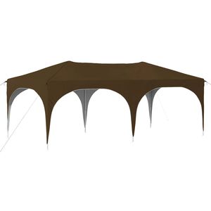 vidaXL Tenda de Festa Pop-up 575 x 288 x 245 cm Cinzento-acastanhado