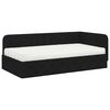 vidaXL Estrutura de Cama de Canto Preto 90 x 190 cm tecido