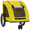 vidaXL Reboque bicicleta p/ animais tecido oxford/ferro amarelo