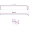 vidaXL Soleira de Janela Madeira Marrom 120 x 25 x 4,5 cm PVC