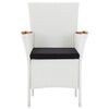 vidaXL 9 pcs conjunto de jantar para exterior vime PE branco