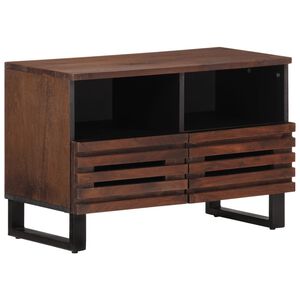 vidaXL M&oacute;vel de TV 70x34x46 cm madeira de mangueira maci&ccedil;a castanho