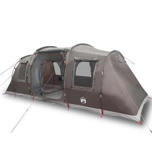 vidaXL Tenda de campismo t&uacute;nel para 4 pessoas imperme&aacute;vel castanho