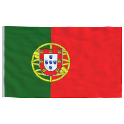 vidaXL Bandeira de Portugal e mastro 5,55 m alumínio