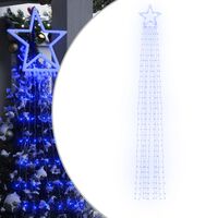 vidaXL Iluminação p/ árvore de Natal 320 luzes LED 375 cm azul