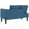 vidaXL Chaise lounge com almofadões veludo azul