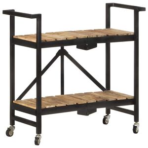 vidaXL Carrinho de cozinha 87x36x81 cm madeira de mangueira maci&ccedil;a