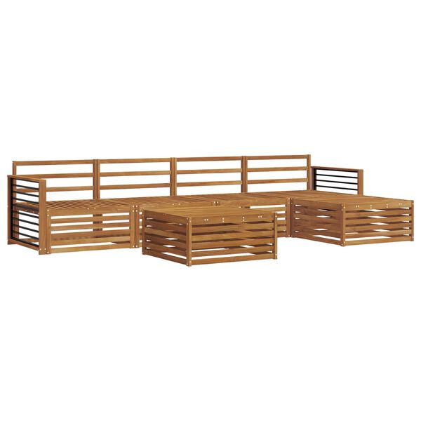 vidaXL Conjunto de Sof&aacute;s para Exterior 6 pcs Natural