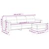 vidaXL Sof&aacute; 3 lugares+apoio de p&eacute;s 210cm tecido microfibra cinza-claro