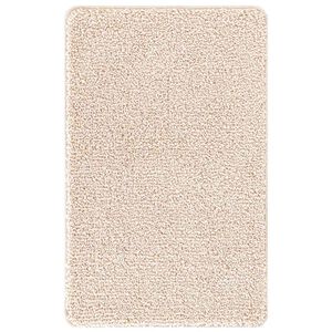 vidaXL Tapete de Banho Antiderrapante Creme 60 x 90 cm PP