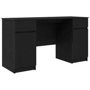 vidaXL Mesa Carvalho preto Derivados de madeira 140 x 49 x 76 cm