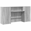 vidaXL Balc&atilde;o recep&ccedil;&atilde;o 200x50x103,5 cm madeira cinzento sonoma