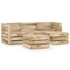 vidaXL 5 pcs conjunto lounge de jardim pinho impregnado verde