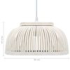 vidaXL Candeeiro suspenso semicircular 40 W 34x14,5 cm E27 bambu