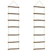 vidaXL Decora&ccedil;&otilde;es de parede forma escada 2 pcs 30x100 cm ramo natural