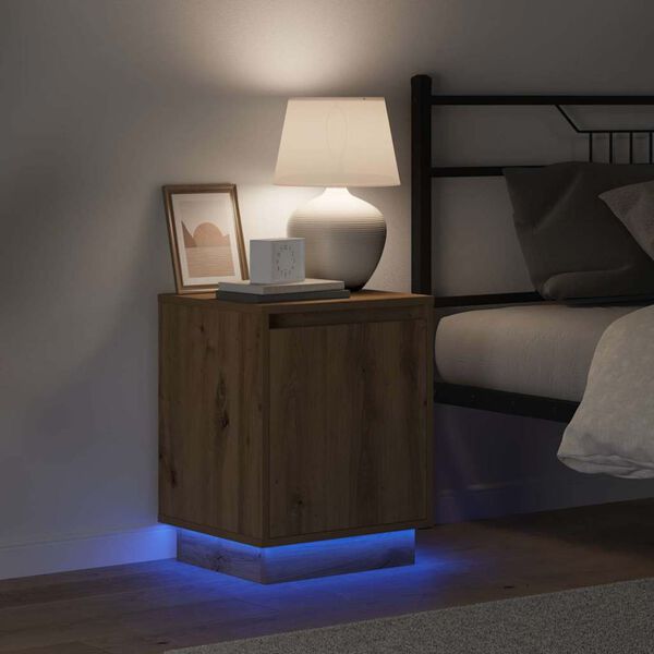 vidaXL Arm&aacute;rio de Cabeceira Carvalho Artesanal 39 x 34,5 x 50 cm