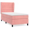 vidaXL Cama com molas/colch&atilde;o 90x200 cm veludo rosa