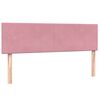 vidaXL Cama box spring c/ colch&atilde;o e LED 140x210 cm veludo Rosa