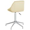 vidaXL Cadeira de jantar girat&oacute;ria couro artificial cor creme