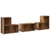 vidaXL Conjunto de m&oacute;vel de TV 6 pcs Madeira Antiga Madeira processada