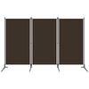 vidaXL Divis&oacute;ria de quarto com 3 pain&eacute;is 260x180 cm castanho