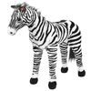 vidaXL Brinquedo de montar zebra peluche preto e branco XXL