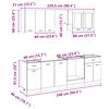 vidaXL Conjunto m&oacute;veis de cozinha &ldquo;Lyon&rdquo; 8 pcs carvalho sonoma