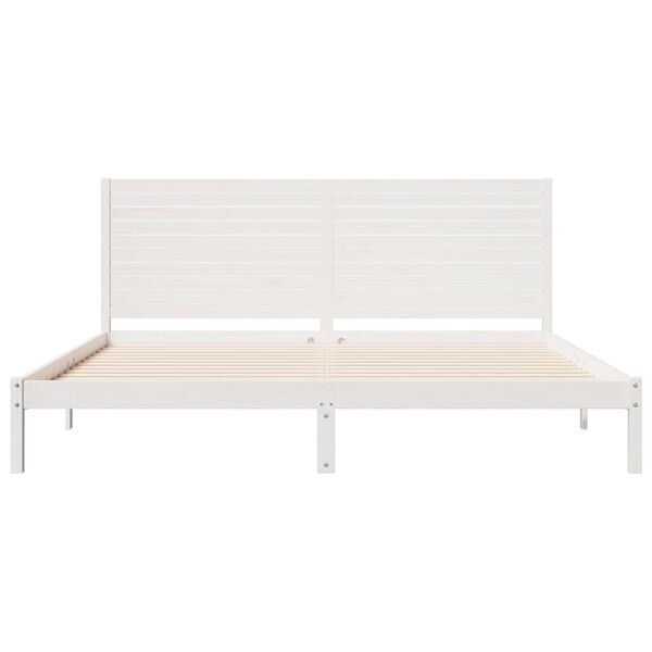 vidaXL Cama extra longa sem colchão 180x220 cm madeira maciça
