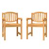 vidaXL Cadeiras de jardim 2 pcs 58x59x88 cm madeira de teca maci&ccedil;a