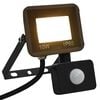 vidaXL Projetor c/ ilumina&ccedil;&atilde;o LED e sensor 10 W branco quente