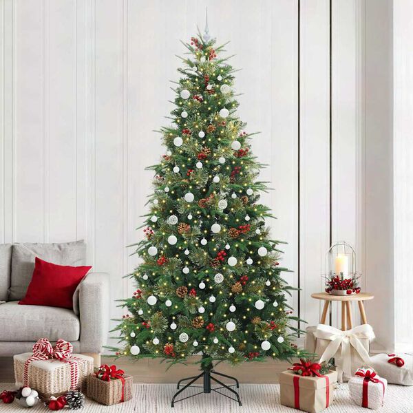 vidaXL &Aacute;rvore de Natal Articulada Artificial Verde 240 cm PE e PVC
