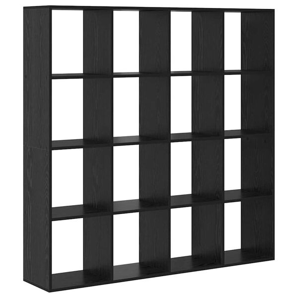 vidaXL Gabinete de Livros Carvalho Preto 137,5 x 29 x 137,5 cm