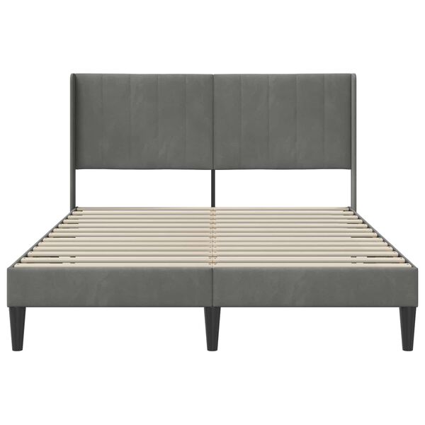 vidaXL Estrutura da Cama Cinza Escuro 140 x 190 cm Veludo