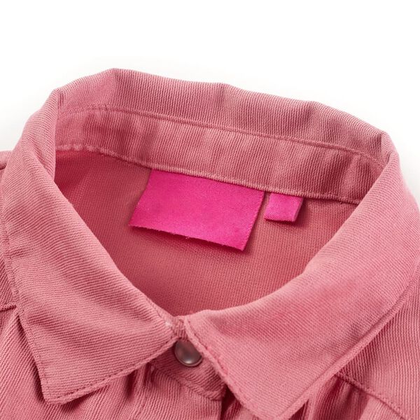 Blusa para crian&ccedil;a com mangas abalonadas rosa-velho 104