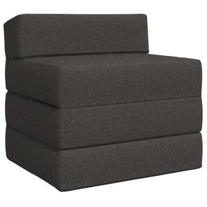 vidaXL Sof&aacute; Cama Dobr&aacute;vel Cinzento-Escuro 200 x 70 x 15 cm Tecido