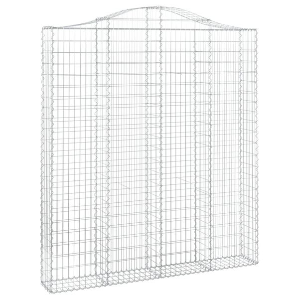 vidaXL Cestos gabi&atilde;o arqueados 8pcs 200x30x220/240cm ferro galvanizado