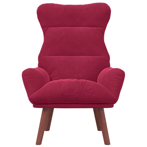 vidaXL poltrona Vinho Vermelho 69 x 74 x 93 cm Veludo