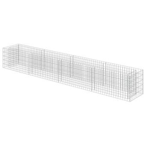 vidaXL Canteiro elevado/cesto gabi&atilde;o 360x50x50 cm a&ccedil;o galvanizado