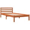 vidaXL Cama sem colch&atilde;o 75x190 cm madeira de pinho maci&ccedil;a castanho-mel